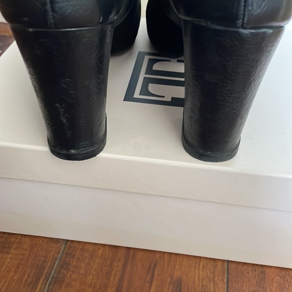 Leather booties real leather ties upfront small thick heel - Picture 7 of 11